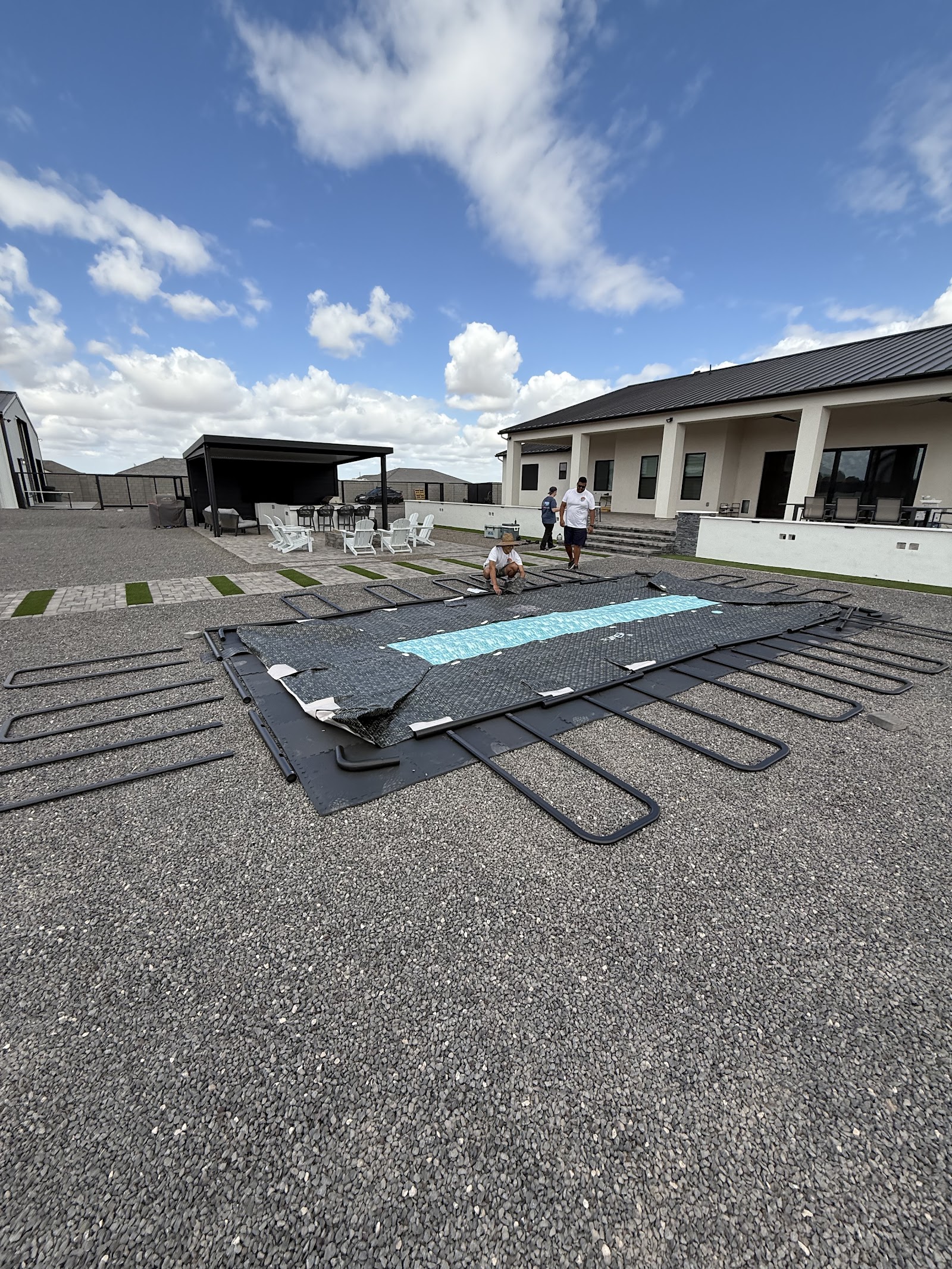 Resort-Style Pool with Spa Installation